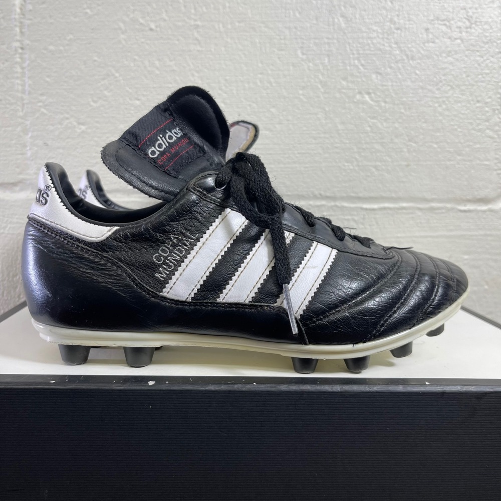 Adidas Copa Mundial 015110 Black White Leather Soccer Cleats Boys Size 5.5 US